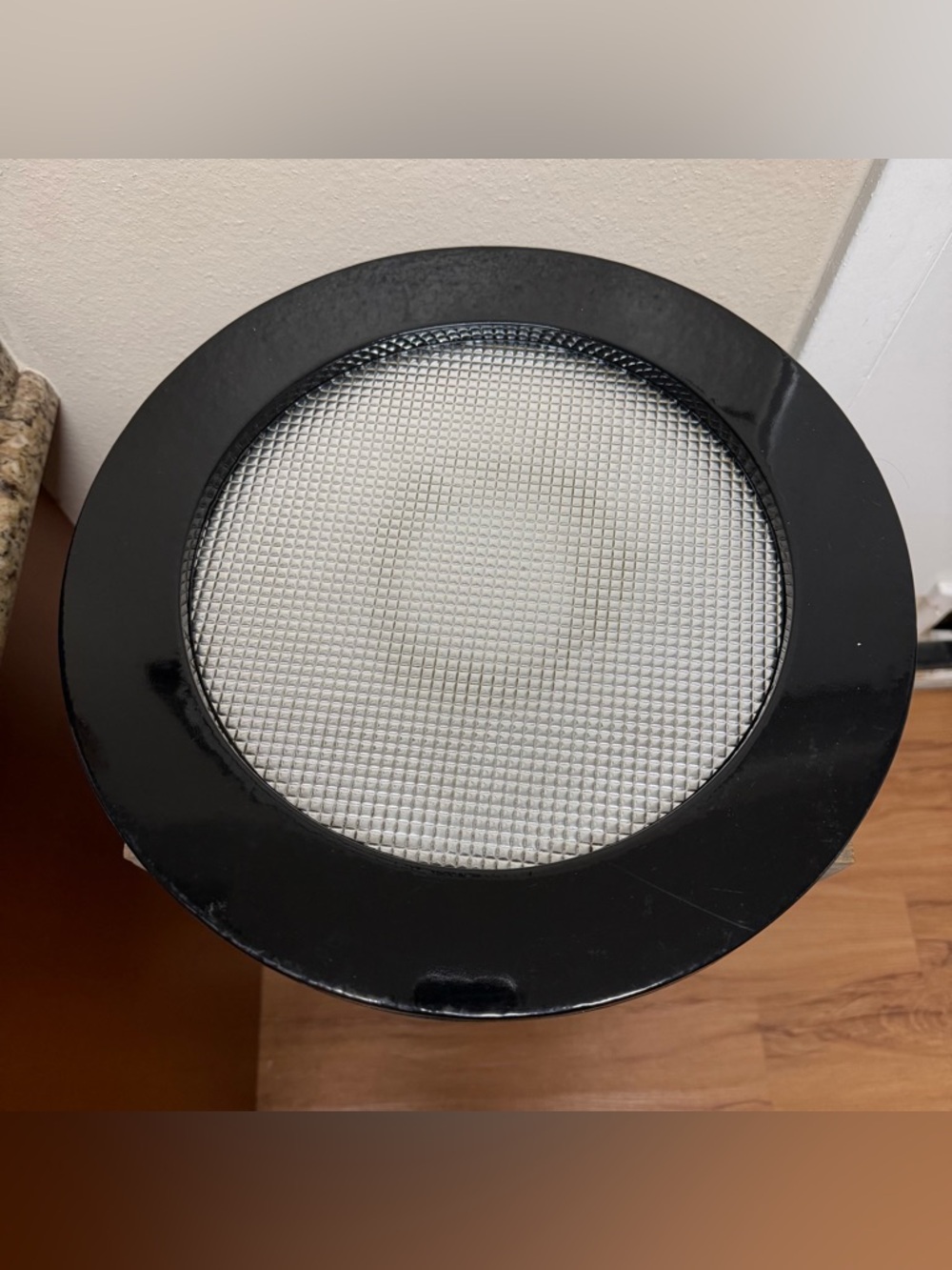 Black and Silver Round Table Tray / Decorative Vanity Tray